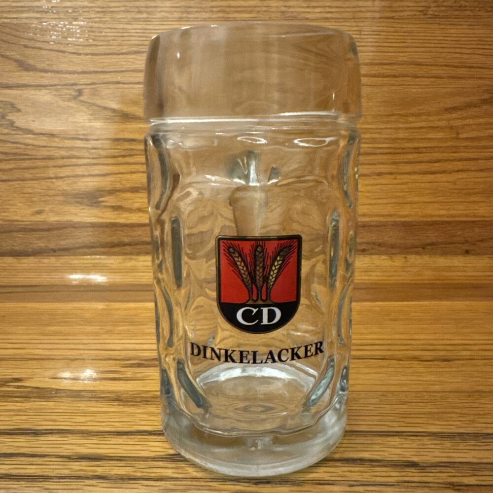 Vintage DINKELACKER Stuttgart, Germany Glass BierMug
